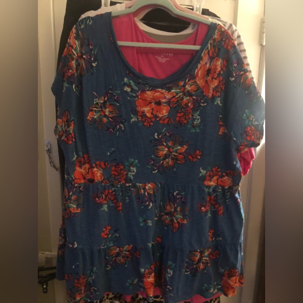 Tiered scoop neck tshirt blouse - torrid